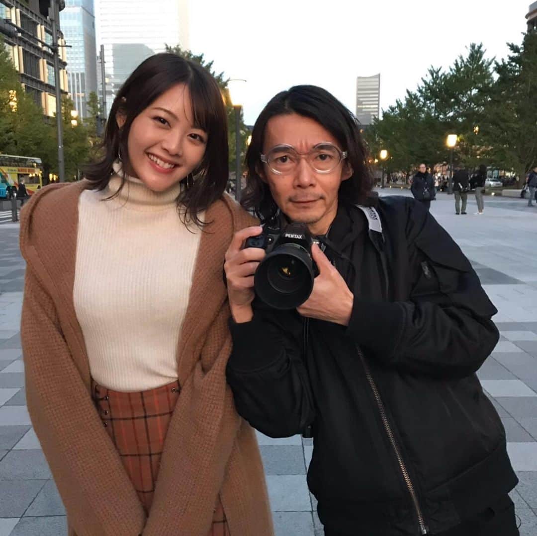 比良祐里のインスタグラム：「#smoothフォトセミナー #撮影 . . 東京駅周辺でのイルミネーション撮影💓楽しかった😊！ 来て下さった皆さんありがとうございました( *´꒳`* ) . 講師は岡本先生✨ またイルミネーション撮影したいな🥰」