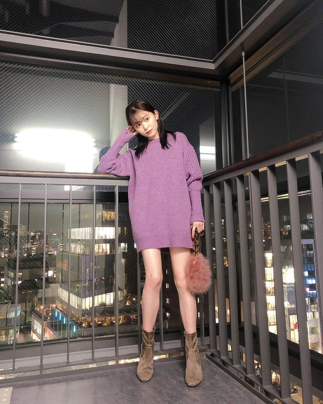 久間田琳加さんのインスタグラム写真 - (久間田琳加Instagram)「衣装写真が続いてたので、私服も📸 今までパープルはあんまり着なかったんだけど、一目惚れしちゃって買いました♡ #りんか丈 #ootd」11月10日 22時32分 - rinka_kumada0223