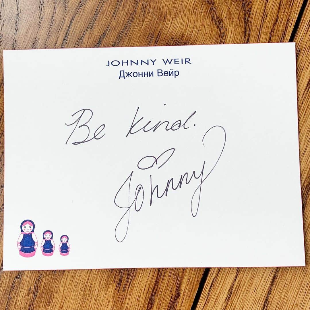 ジョニー・ウィアーさんのインスタグラム写真 - (ジョニー・ウィアーInstagram)「10.11.2019 A note」11月10日 23時00分 - johnnygweir