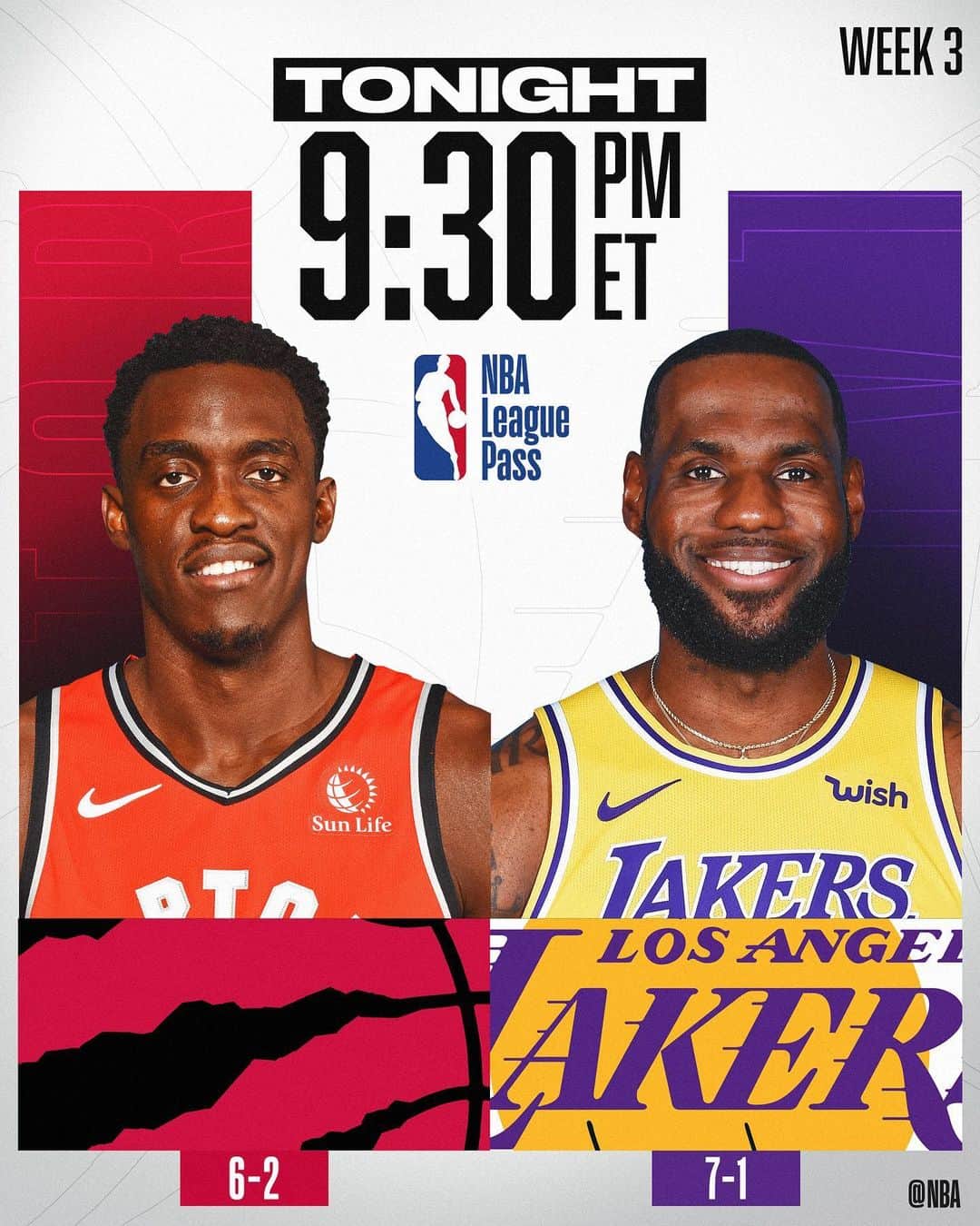 NBAさんのインスタグラム写真 - (NBAInstagram)「The @lakers look to extend their win streak to 8 as they host the @raptors on NBA LEAGUE PASS!」11月11日 3時45分 - nba