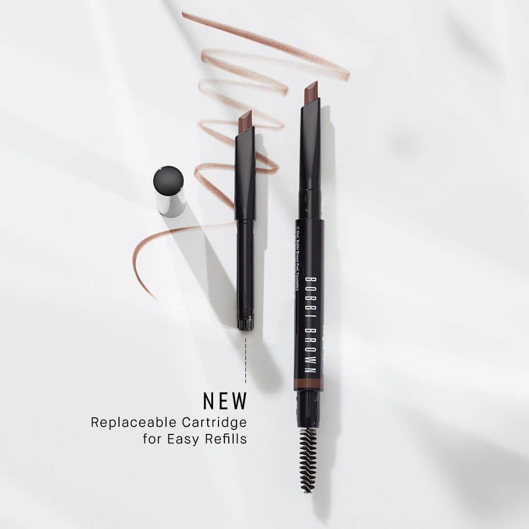 のインスタグラム：「Less plastic, more brows. Our Perfectly Defined Long-Wear Brow Pencil is now refillable. Just pop in a new cartridge when needed; available now. Shop everything on bobbibrown.com for 20% off now!  #bobbibrown #sustainablebeauty #browgame #brows」