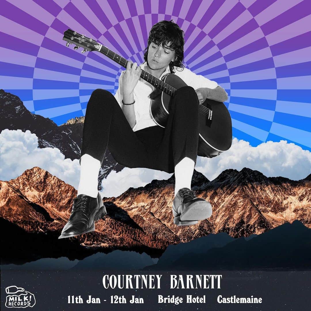 コートニー・バーネットのインスタグラム：「Couple of cheeky solo Castlemaine shows on sale 9am tomorrow! 💜💜💜 w support from @hachikumusic (solo) 11th Jan and @ts.lw 12th Jan」