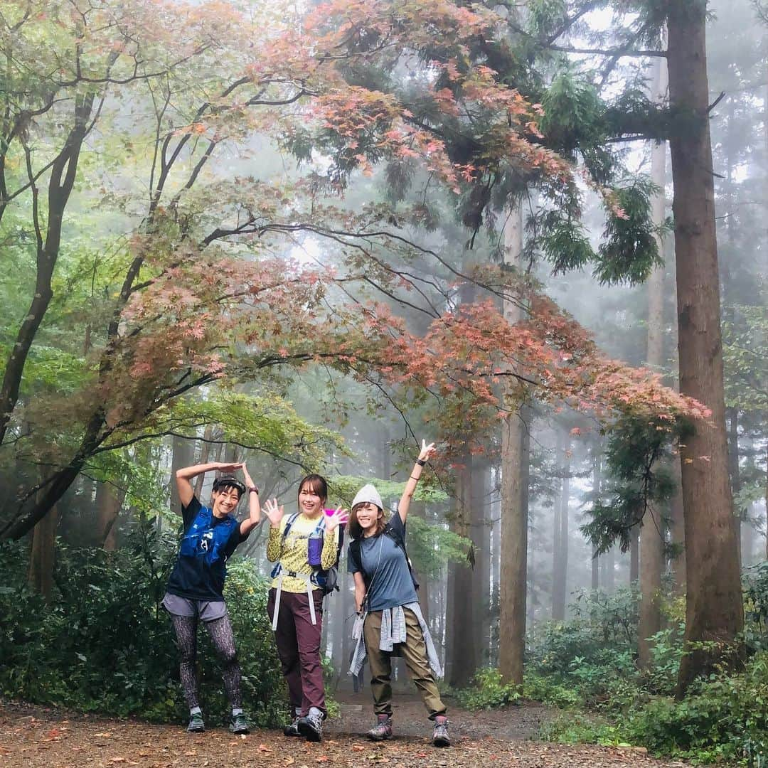 福島和可菜さんのインスタグラム写真 - (福島和可菜Instagram)「今日は、女子山旅へ🥰🥰🥰 #シンガーソングハイカー #加賀谷はつみ ちゃん #シンガーソングライター #立石純子 ちゃん #singer #に囲まれて #霧 #の #高尾山 #城山 #景信山 #プチ縦走 #紅葉 #してたよ #山 #MOUNTAIN #trail #女子 #山旅 #outdoor #今日は #ポッキーの日 #ポッキー #🗻 #⛰ #☺️ #✨ #☀️」11月11日 16時41分 - fukushimawakana