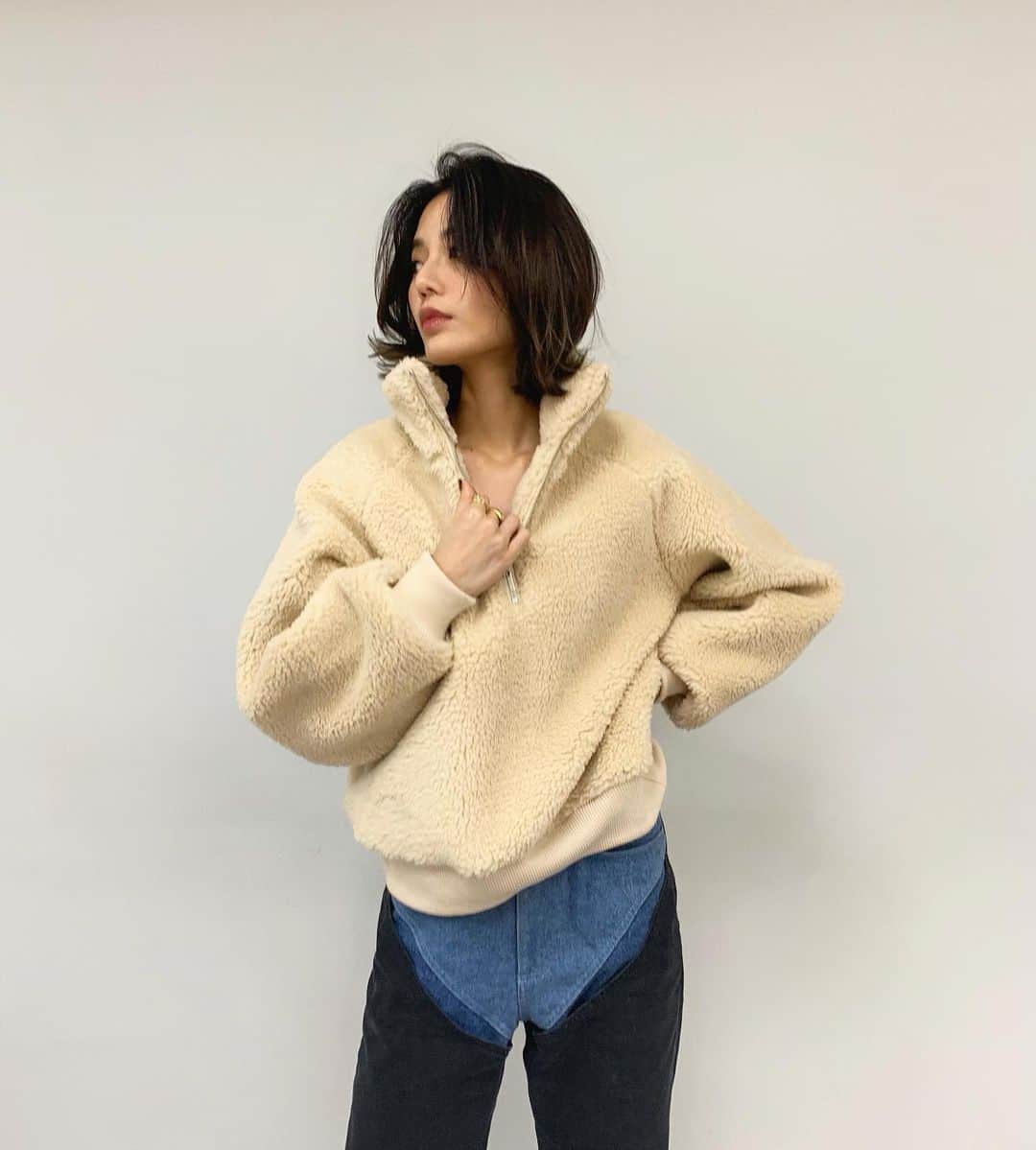 のインスタグラム：「寒くなってきたね☺️🍃 @wdot_official オリジナル もこもこボアブルゾンで可愛くあたたかく♡」