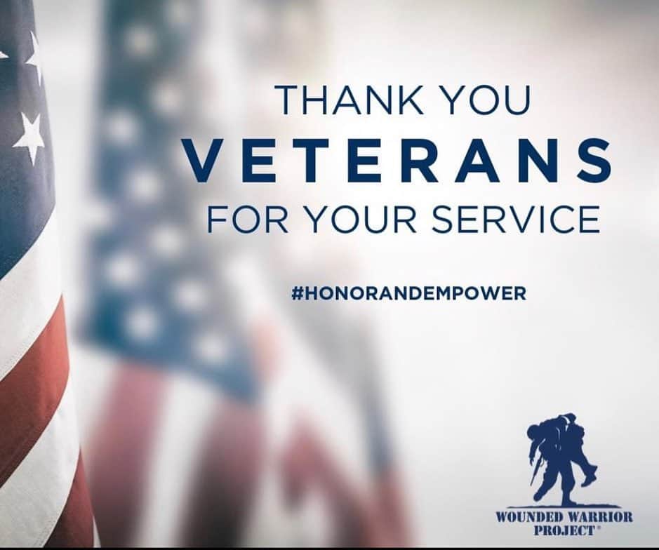 トーマス・ギブソンのインスタグラム：「All respect and gratitude for our veterans. Today and everyday. #woundedwarriorproject」