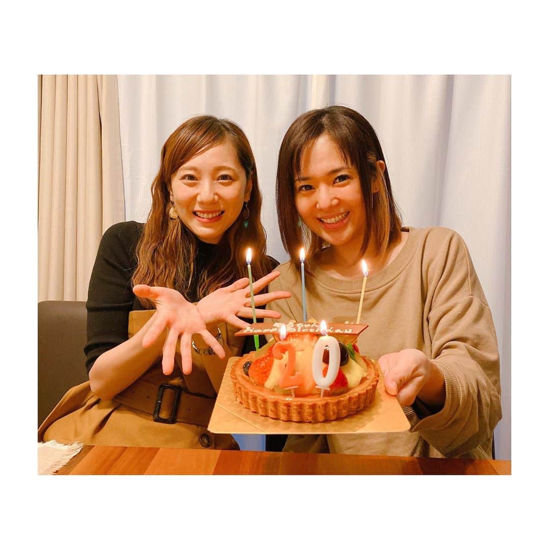 蒼井そらのインスタグラム：「My soul friend brought me a birthday cake for me^^ * I was veeeryyy HAPPY!!!!」