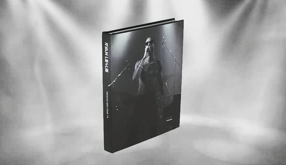 ライアン・レズリーのインスタグラム：「Limited edition 174-page “Ground Zero Tour ‘19” photobook. 100 individually signed. gztourbook.com to reserve.」