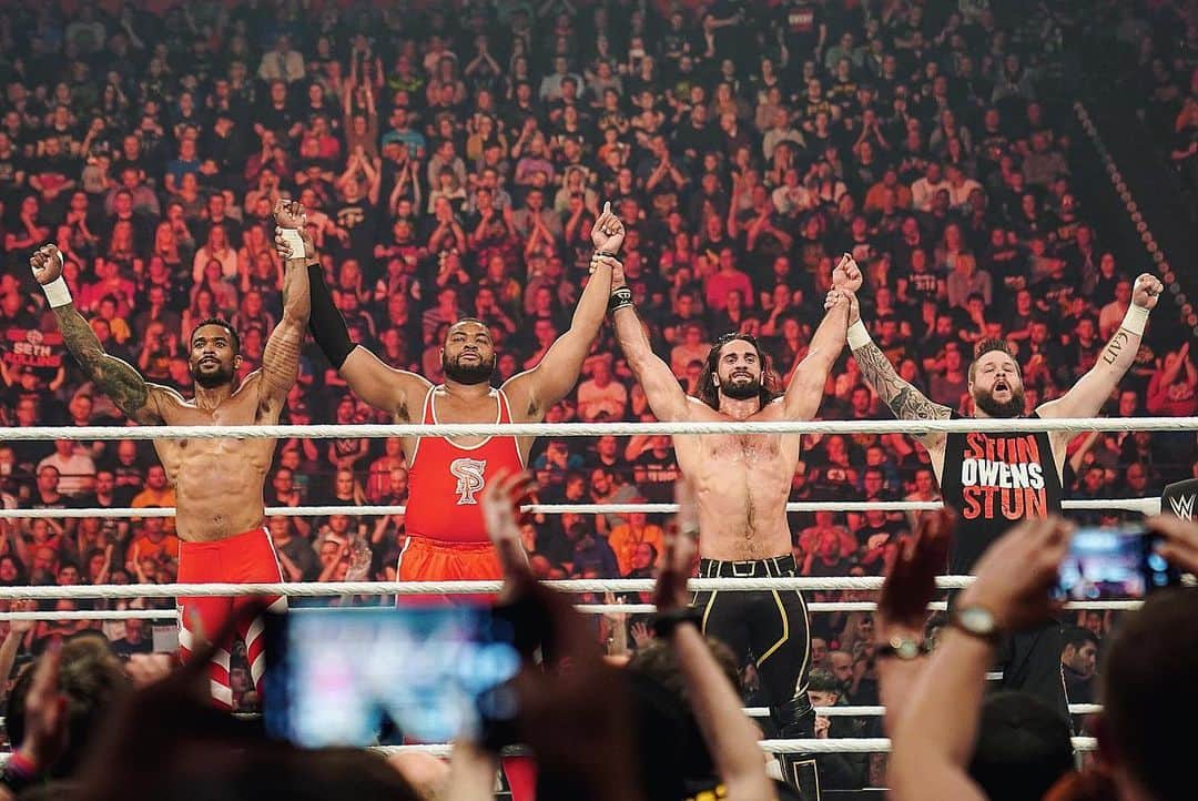 WWEさんのインスタグラム写真 - (WWEInstagram)「#TheStreetProfits and #KevinOwens came to the aid of @wwerollins and showed #Imperium what #RAW is all about!」11月12日 11時32分 - wwe