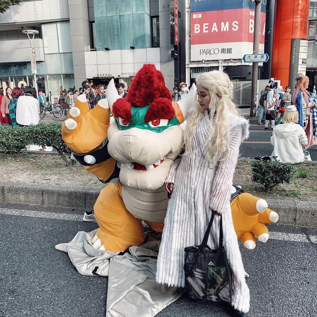 チアコマさんのインスタグラム写真 - (チアコマInstagram)「. . #ホココス で4匹目のドラゴンに会ったよ🐉 カワイイ🧝‍♀️🧚‍♀️ . . て、クッパは亀やった🐢 いつか亀併せしたいねんけど、 絶対集まらん😇 . . #クッパ #亀 #hokokos #栄 #cosplay #コスプレ #sakae #bowser #bowsercosplay」11月12日 16時13分 - chiakoma_cosplay