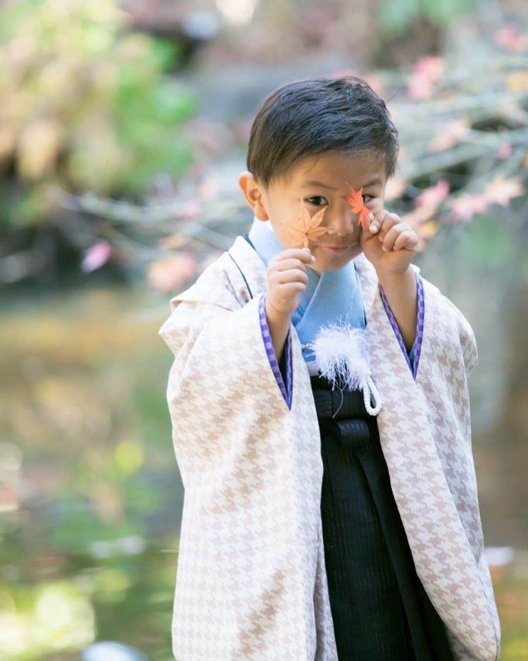 高橋菜摘のインスタグラム：「3歳の時…🍁 #七五三　 こうやって見るとすごい変化してて 3歳の時写真だけでも撮っておいて 良かったと思いました♡  この時期は紅葉がまだ残ってた冬手前。 あれからたった2年、その中で 実はものすごい成長を遂げました。 見た目はこの時の丸みやぷっくりさが なくなってシュッとした気がする。  とっても変わったのは精神的な方。 4歳過ぎた頃あたりかな？ しゃべりのあどけなさが無くなって 正真正銘男の子になりました。 ヤンチャから→落ち着いた子には ならなかったけどww かなーりのおちょーしもんに。笑 けど妹が出来たことで沢山我慢も覚え 守ろうとしてる姿勢が日々見える。  最近は妹がチャイルドシートから 抜け出しそうな時は 本気で押さえつけてくれたり パパが居ない時は 本当にママを助けてくれる子に。  生後2ヶ月でゲラだった赤ちゃん。 未だに2ヶ月であんなに笑う 赤ちゃんには会ったことなくて 娘は至って普通なのに 笑わない子だなぁなんて思ったくらい。 YouTube載せてたらバズってたかな🤣 未だにゲラゲラゲラゲラ笑ってる。 彼の根っからのおちょーしもんは 意外や意外、私の子供の時とそっくり！  それにしても3歳のロケフォト📷 @muukuntoramu たんの写真最高だなぁ。 スタジオ写真も撮ったけど 断然！ロケ写が好き♡ 5歳の七五三までもーすぐです！！ 今年は仲良しさんにお願いしました。  もう大人みたいなこと言う程成長した5歳。 見た目の変化もそうだし 袴の雰囲気もこの時とは変えて 更に撮る人も違うから きっと全く違う写真になるはず。 週末どうか、天気になりますように🌞 @ume0811 頼んだでーい🙌 _______________ #七五三 #七五三3歳 #七五三男の子  #袴 #753前撮り #753撮影 #753 #キッズモデル #男の子 #男の子ママ  #男の子モデル #七五三前撮り #日本 #コドモノ #兄妹 #紅葉 #袴」
