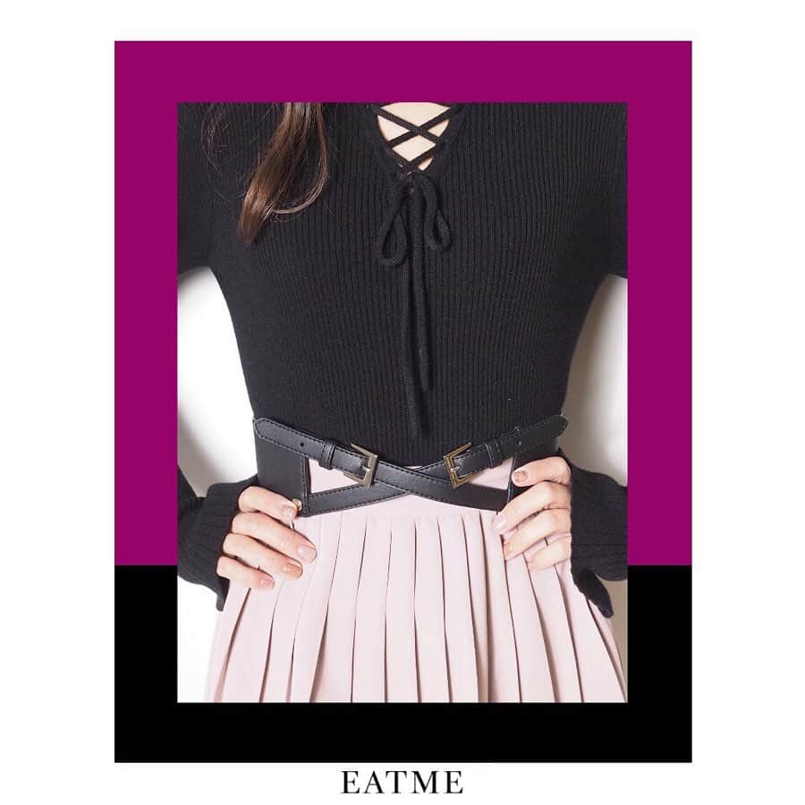 EATMEさんのインスタグラム写真 - (EATMEInstagram)「11.12 update... #EATME #NOVEMBER #NEW #ITEM #🌹 ベルト、ブーツ➡︎11.12再入荷予定 . TOP画面のURLからEATME WEB  STOREをCHECK💁🏻‍♀️ @eatme_japan . フェイクレザークロスベルト（ #BELT ） ¥4,600（+tax） COLOR:BLK . チャンキーヒールショートブーツ（ #BOOTS ） ¥13,880（+tax） COLOR🎨:MIX.PNK.BLK SIZE📐:S（22.5cm) M（23.5cm）、L（24.5cm） . #EATME_STYLING #eatmejapan #イートミー #fetishmode #2019aweatme #VINTAGEAFTERNOONTEA #益若つばさ #tsubasamasuwaka #fashion #japan #tokyo #harajuku #osaka #umeda #原宿 #大阪 #梅田エスト #instagood #like4like」11月12日 18時03分 - eatme_japan