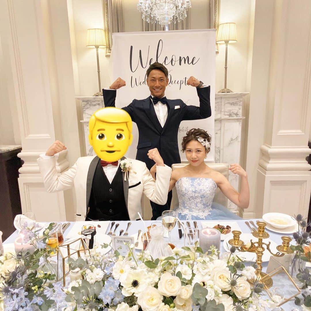 木尾陽平さんのインスタグラム写真 - (木尾陽平Instagram)「FM OH!『らじこー』DJみぃちゃんの結婚式✨ 良い夫婦確定の幸せに溢れた素敵な式でした💍✨ #みんないい顔してる #減量中の僕にはわざわざ特別メニュー🙇  #誕生日まで祝ってくれた😭 #チャペルにて新婦入場前に感極まる瀬下さん #幸せなムービーを見るトキさんの背中 番組に数回お邪魔しただけで、レギュラーでもない僕とも公私共に仲良くしてくれて『アッパレード』という名前の案もくれたみいちゃん！  ホントに綺麗だったし旦那さんも気さくでステキな方だった！ うん！安心して任せられる！！ 末永くお幸せに！！おめでとうございマッスル💪 <余談> #11月13日 #今日は誕生日 #34歳になりました」11月13日 5時14分 - ykio1113