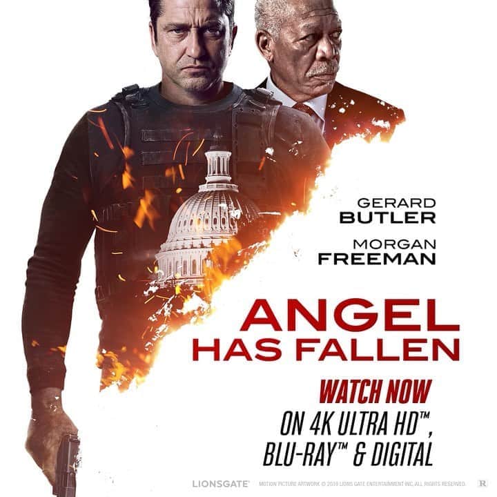 ジェラルド・バトラーのインスタグラム：「Mike Banning is coming home.  #AngelHasFallen is out now on Digital.  On DVD on November 26.」