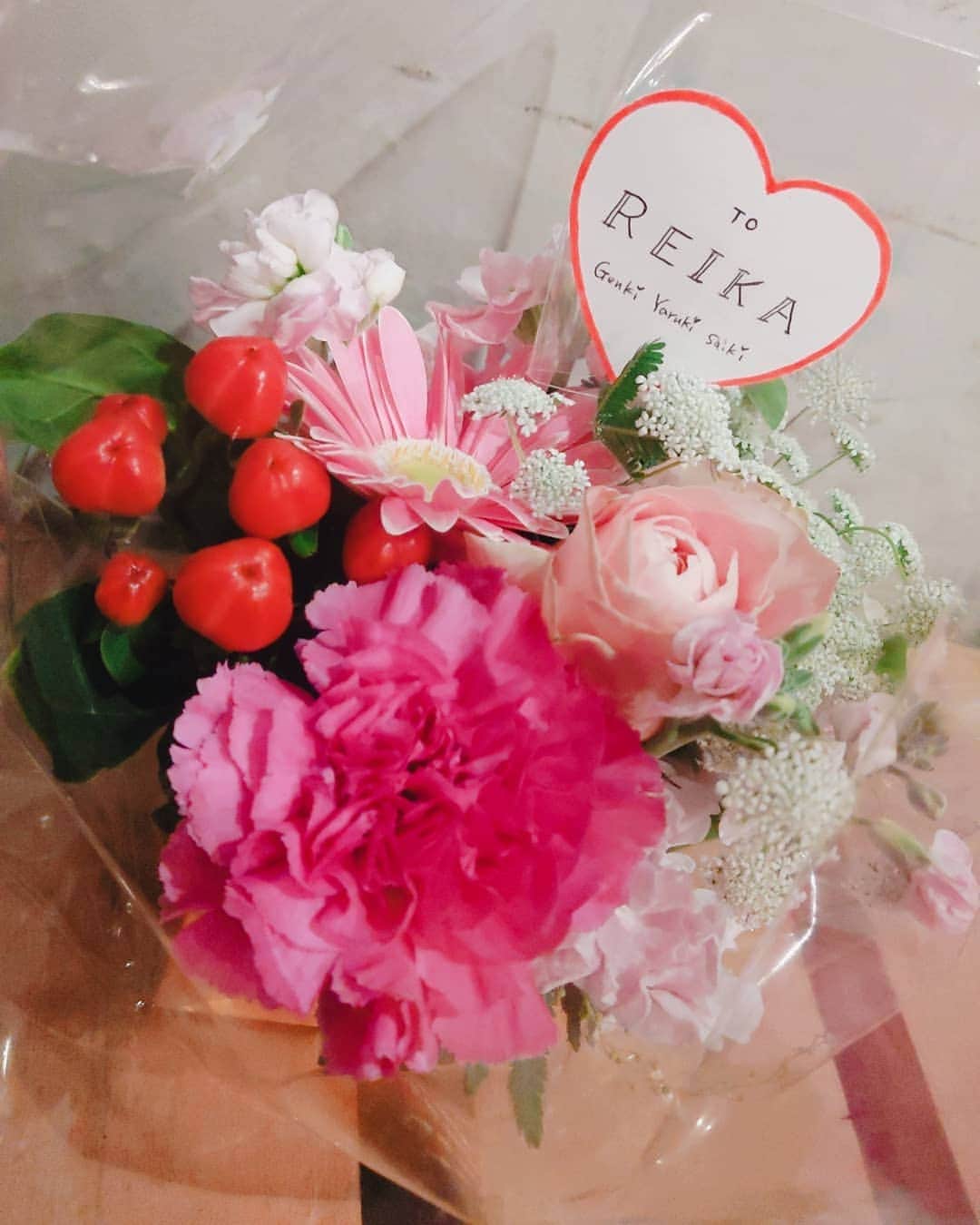 才木玲佳さんのインスタグラム写真 - (才木玲佳Instagram)「one of my friends gave me this flower for my return to work! im surprised!!thanks and love...💋」11月12日 22時35分 - saikireika