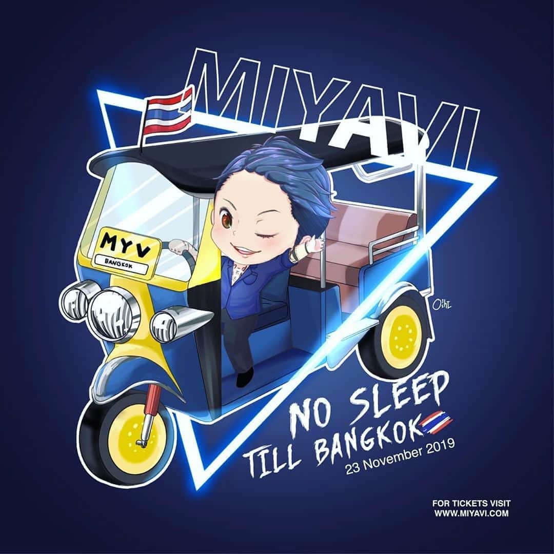 雅-MIYAVI-さんのインスタグラム写真 - (雅-MIYAVI-Instagram)「How cute!!!!!! Thailand, See you guys very soon 🙌🏻🙌🏻😉💙#Repost @oishii_pon บรึ้นๆๆ 🕶️🚄🇹🇭 #Miyavi #NOSLEEPTILLTOKYO  #MIYAVINOSLEEPTILLTOKYOBKK #MiyaviFanart」11月13日 10時12分 - miyavi_ishihara