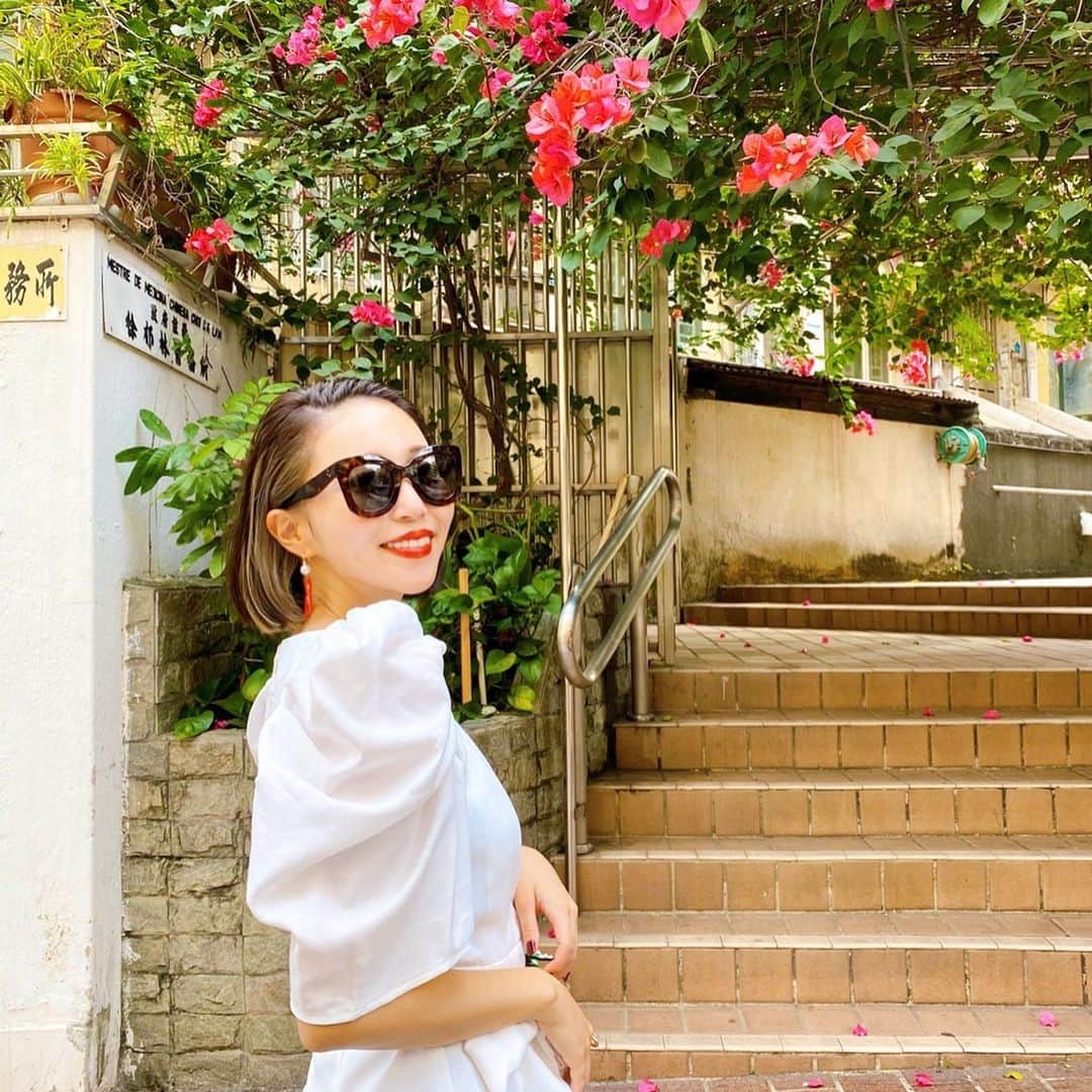 梅谷安里さんのインスタグラム写真 - (梅谷安里Instagram)「GOOD MORNING MACAO🌺 ポルトガルのような可愛いお花見つけた🌺 街を歩くのが楽しい〜！！！ #macao#trip#あん旅 #travelgram#澳門#🇲🇴 #マカオ#アンバサダー #楽しさがとまらないマカオ」11月13日 12時47分 - anriworld