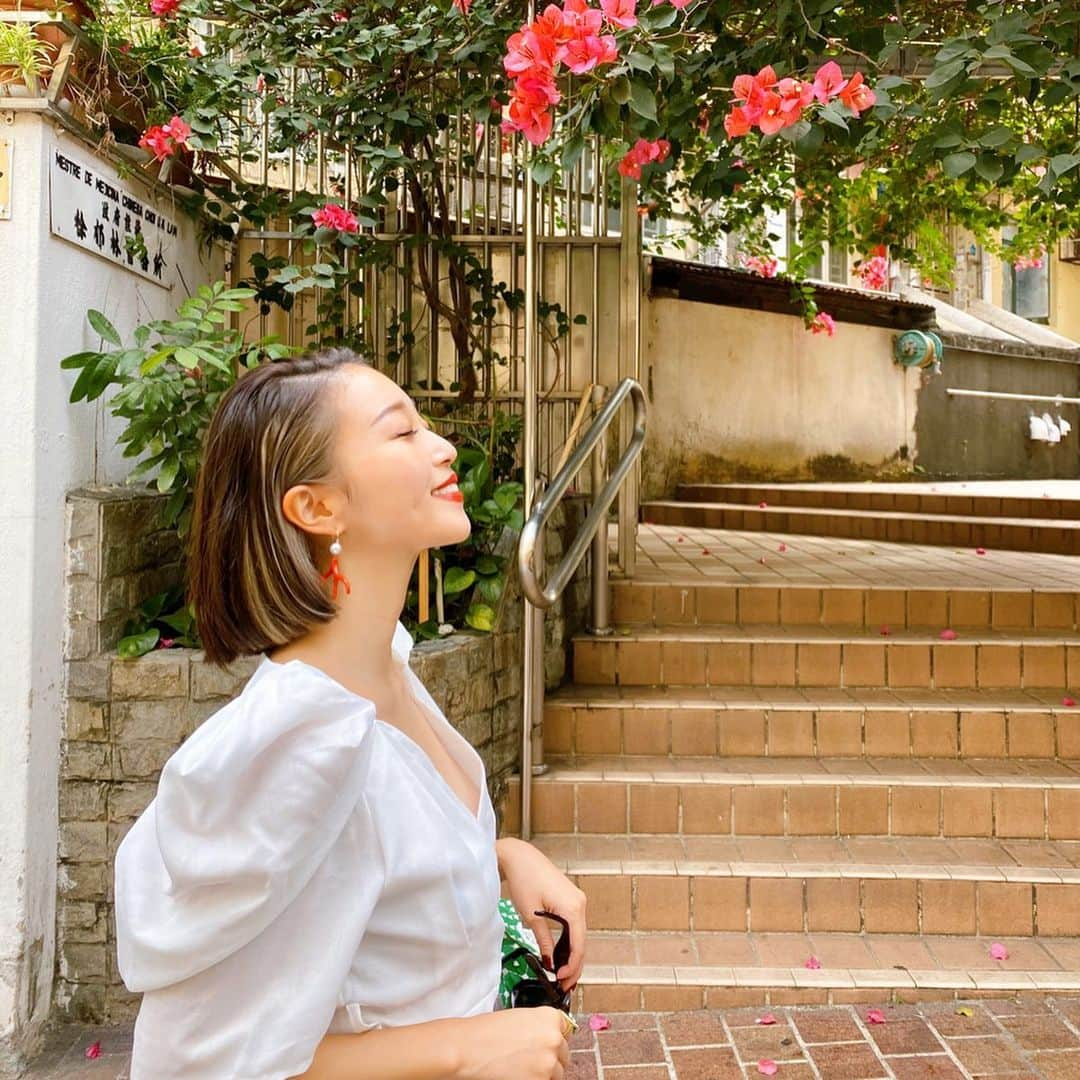 梅谷安里さんのインスタグラム写真 - (梅谷安里Instagram)「GOOD MORNING MACAO🌺 ポルトガルのような可愛いお花見つけた🌺 街を歩くのが楽しい〜！！！ #macao#trip#あん旅 #travelgram#澳門#🇲🇴 #マカオ#アンバサダー #楽しさがとまらないマカオ」11月13日 12時47分 - anriworld