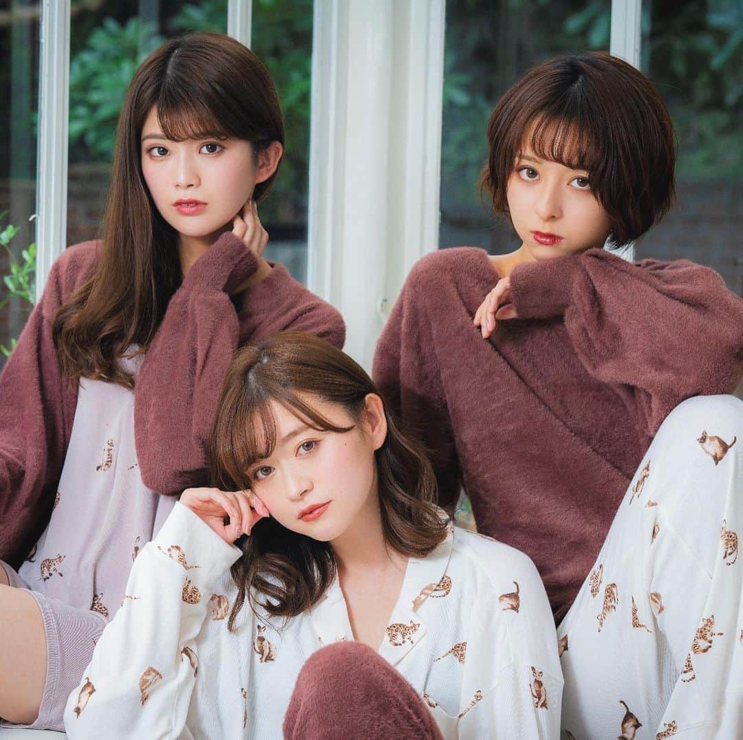 中沢結のインスタグラム：「好きすぎるふたりとジェラピケ！ 楽しすぎて笑い堪えるのに必死だった」