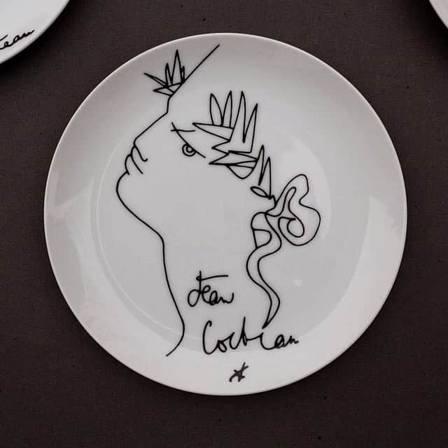 のインスタグラム：「Jean Cocteau drawing #art #design #inspiration #jeancocteau #plate #artwork」