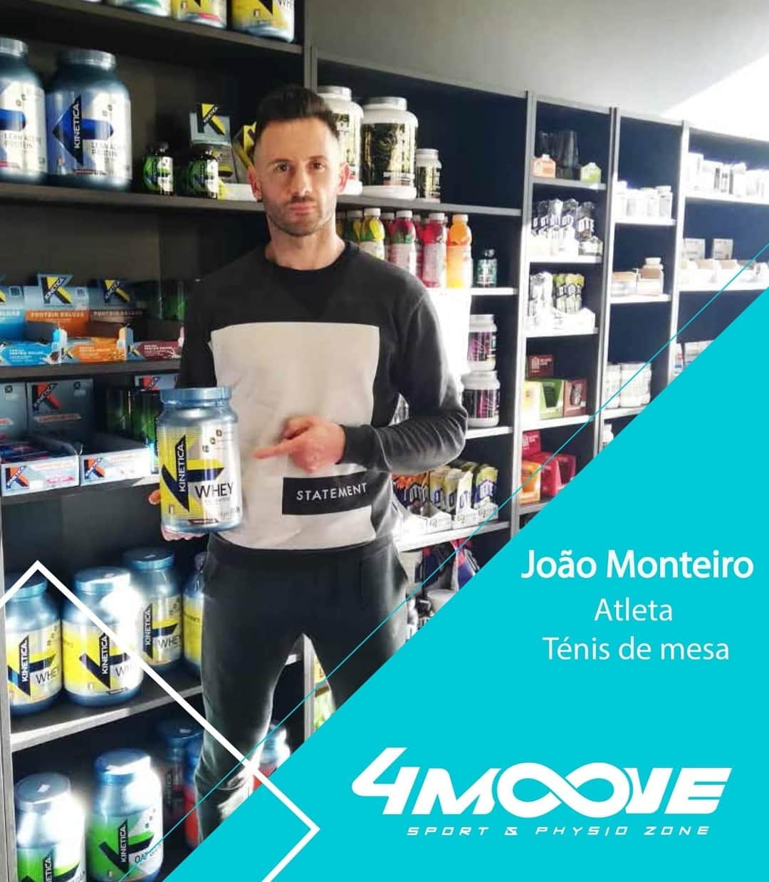 ジョアン・モンテイロのインスタグラム：「É com orgulho e satisfação que informo que a partir de agora sou atleta @4moove numa parceria 360 que inclui: ➡️Prevenção de lesões ➡️Recuperação ativa após esforço ➡️Otimização da performance desportiva  Obrigada @4moove pela confiança 🤜🤛🔝🔥 #4moove #ThePowerToMooveForward」
