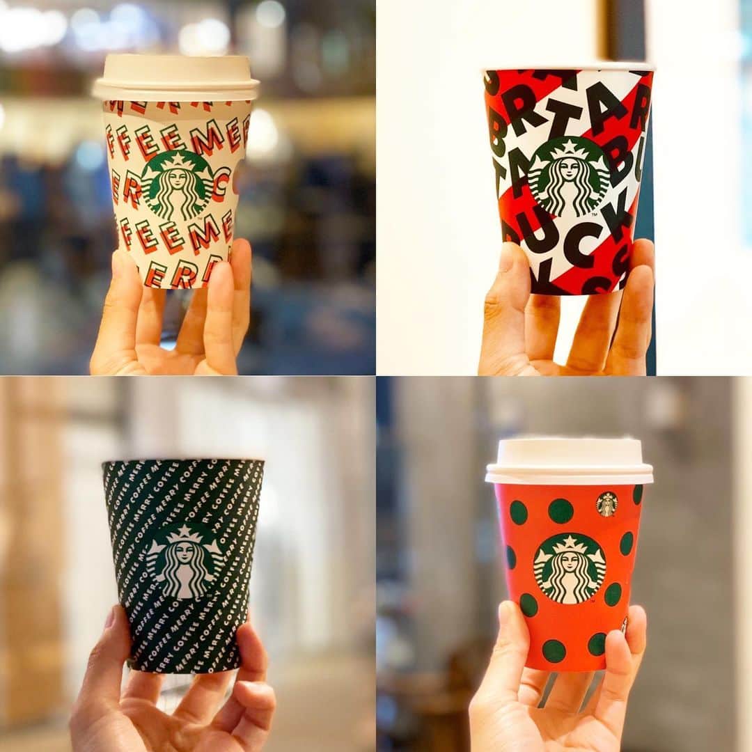 のインスタグラム：「. 今日、右上のカップで#コーヒー を出していただき無事#ホリデーカップ をコンプリートしました🎄どれもポップでかわいい🧚‍♀️💕 . #starbucks  #starbuckscoffee  #starbucksjapan  #coffee #cafe #holiday #holidaycollection  #christmas  #xmas #スターバックス #スタバ #頼むのはいつもドリップコーヒー #ショートサイズ#コンプリート #ドリップコーヒ」