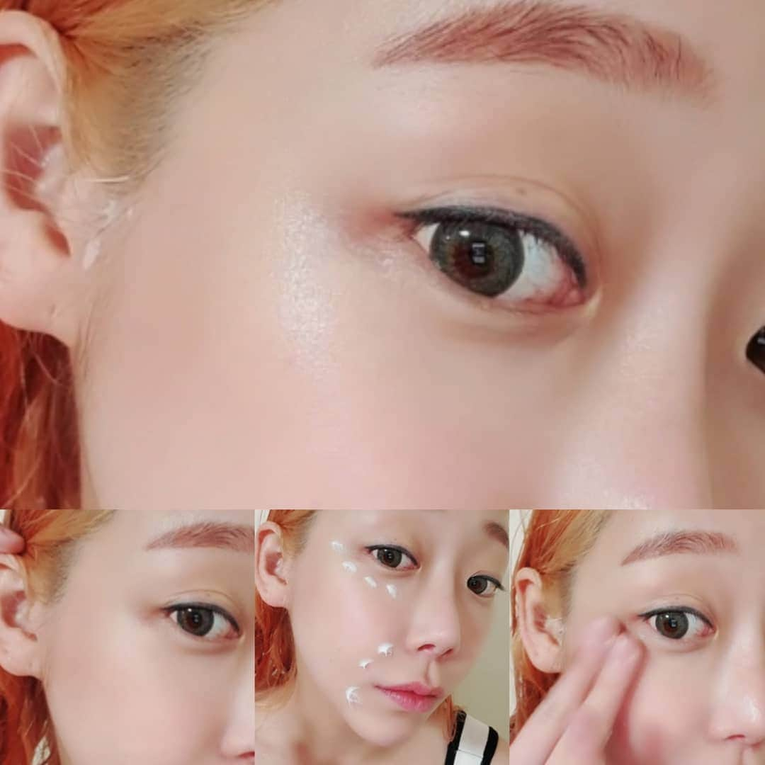 ダヒさんのインスタグラム写真 - (ダヒInstagram)「나오늘 이별했어.... 주름이랑🥳 웃을때랑 건조할때 눈주름이랑 입가가 심하게 주름이 생겨 스트레뜨 였는데 이번에 진짜 이별하려고 큰맘먹고 준비함 잘가라 그동안의 나의 주름들아👅 @skindom1644_4101 #ad #아이크림 #아이크림추천 #주름과이별하다 #기초화장품 #주름개선 #스킨덤」12月12日 21時40分 - heeyong0104