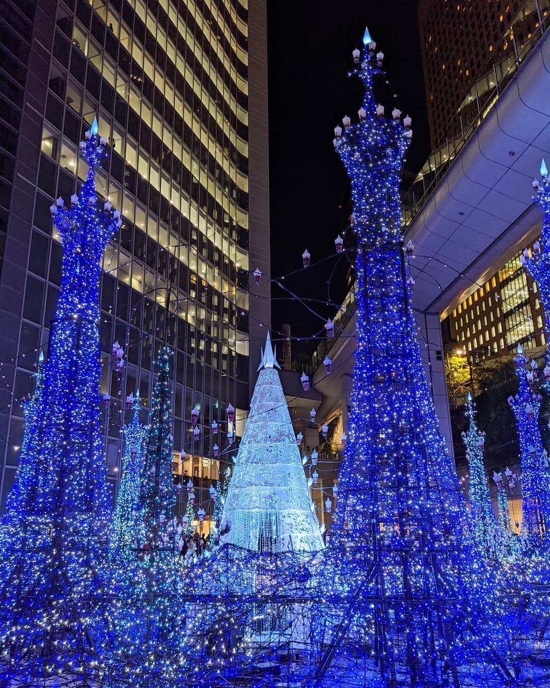 のインスタグラム：「Caretta Illumination 2019 Tokyo カレッタ汐留 #pixelで撮影　 #googlepixel #googleのスマホ #tokyonightview #Tokyo #イルミネーション」