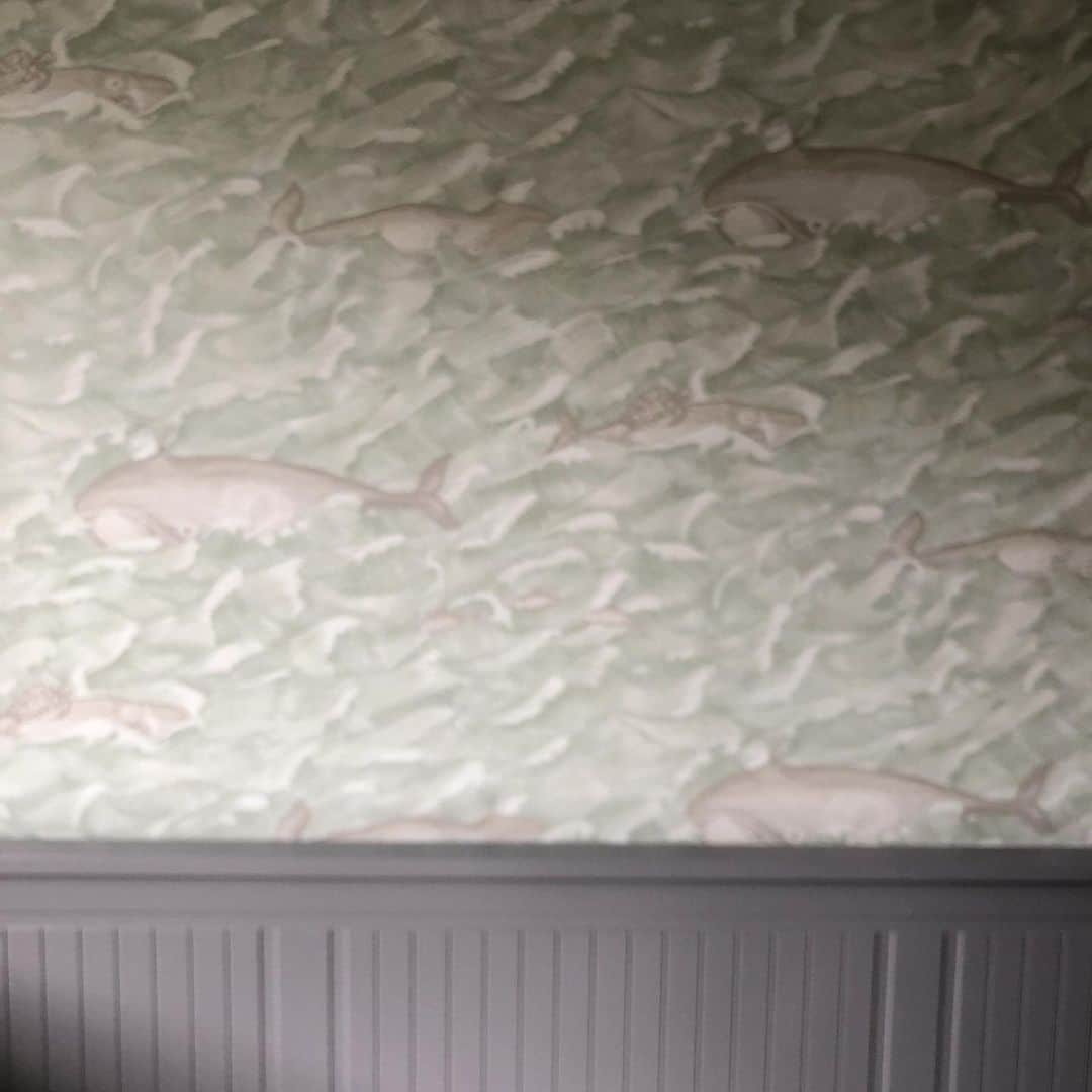 西山美希子さんのインスタグラム写真 - (西山美希子Instagram)「息子が選んだ息子の部屋の壁紙。クジラと亀🐢🐳いつまで生き物が好きなのかなぁーー」12月12日 23時03分 - mariaclove