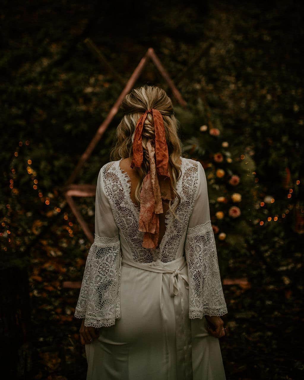 ミナのインスタグラム：「Earlier this year we started making small changes to how we operate and taking small steps to being more sustainable. 💚  An important part of being a business with a sustainable focus is being transparent with everything we do. We believe that consumers should be provided with as much information about the products as possible so that they can make an informed decision whether to buy the product or not. Some time ago we promised you can soon read more about the materials of each dress on our website and now you can! 💚  On the product page of each dress we have now listed, to the best of our knowledge, the composition of each fabric used in the dress, where the raw materials for those fabrics came from and where the fabric was made in. 💚  We want to challenge all brides to ask questions about the materials of the wedding dresses they are trying on and all the bridal businesses to provide this information on their website. Remember that lace, satin and tulle are not raw materials. They are always made of cotton, silk, polyester etc. If someone tells you that the fabric is satin, you can ask what is the satin made of and where is it made in. Professionals should be able to provide you the information or find it out for you. Asking questions will encourage more businesses to be more transparent. 💚  We are happy to answer any questions about our materials or the way we operate. Just email your questions to info@indiebridelondon.co.uk and we'll get back to you. ❤️ 💚  When Elements Collide  FIRE ~•~ EARTH  Venue | @rbr_weddings_at_brenscombe  Concept | @rokabellaroseweddings  Styling | All of these incredibly talented creatives  Props, Decor, Furniture, Table Runners & Silk Ribbons | @rokabellaroseweddings  Photographer | @the_unbridled__  Hair Stylist | @theartfulhairstylist Florist | @maia_sellen_floral_designs  M.U.A. | @roannelemoinemakeup  Models | @abbeymayk & @ryanhodge8  Suit | @ragtags.blandford  Dress | @indiebride.london  Glassware | @fabulouscompany  Ceramics | @febbieday  Stationary | @wonderland_invites  Jewellery | @rebeccafurzejewellery  Wedding Rings | @ecowoodrings  Gongs | @scaniaprice  Harp | @creativefairy8084」