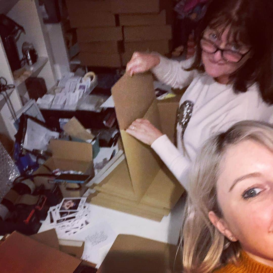 リトル・ブーツさんのインスタグラム写真 - (リトル・ブーツInstagram)「Fulfilment is well underway at @onrepeatrecords ! I’ve tried to be as involved as possible with this process and wow it’s a way bigger job than I anticipated 🤯 We are getting a lot of questions so I will be doing a Facebook live AMA at 6.30pm GMT today to answer all your queries about the campaign and more, tune in! Let us know if you’ve received your order and tag me so we can see! Hope you love all your items and praying the post is speedy 💗 📸 @goodtimerick」12月13日 0時40分 - littlebootsmusic