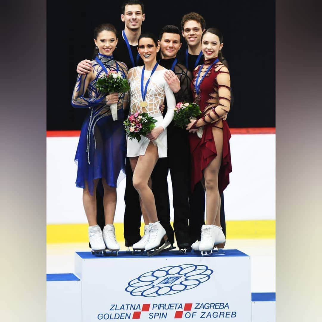 シャルレーヌ・ギニャールさんのインスタグラム写真 - (シャルレーヌ・ギニャールInstagram)「Golden Spin of Zagreb 🥇 #challengerseries #goldenspinofzagreb #croatia #goldmedal #isu #isufigureskating #icedance #italiateam #fiammeazzurre」12月8日 23時21分 - charleneguignard