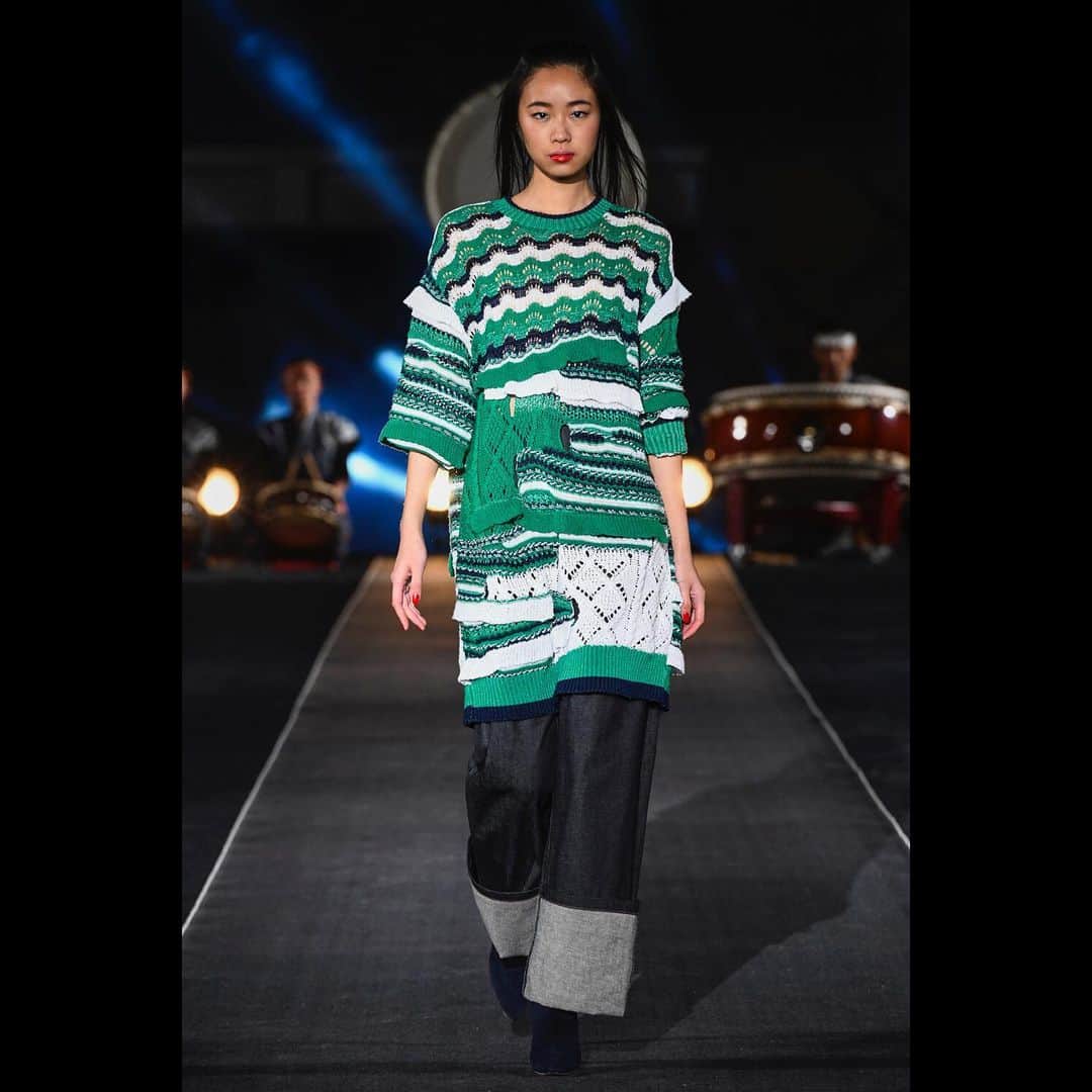 のインスタグラム：「The O.SHIRO Collection by @gqjapan at Okayama Castle 🏯  Honoured to have taken part in this first ever runway show in Japan to be held at a castle 🙏🏼✨ Wearing @malamute_iii_knit & @_perminute_ #Oshiro2019 #城コレ #岡山城 #GQJapan」
