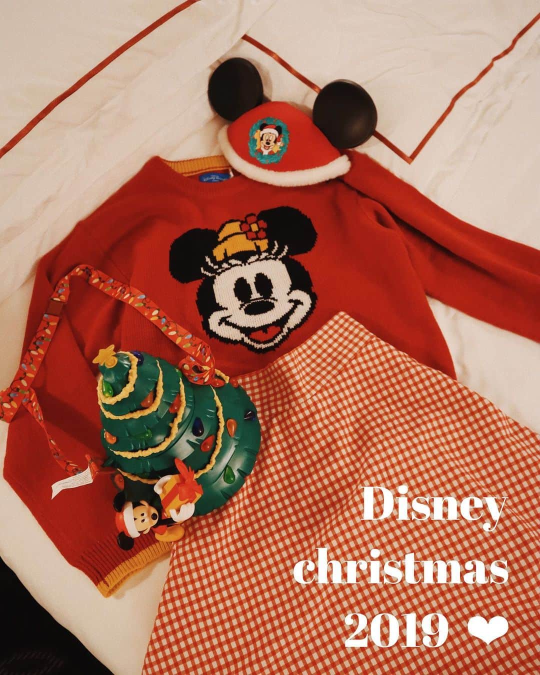 のインスタグラム：「🎄❤️👭﻿ ﻿ ﻿ ﻿ 毎回こうやって﻿ ちゃんと記録できてたらいいんだけど、﻿ たまーにしかやれてない😇🔥🌀﻿ ﻿ これは香港で着た分ね！🧣🎄❤️﻿ 珍しく寝落ちせずに撮れたの！！！🤣笑﻿ ﻿ ﻿ ﻿ ﻿ 今年も残り3週間。﻿ あと何回ディズニー行けるかな？🤔✨﻿ 誰と行けるかな？🤔💭💫﻿ ﻿ ❤︎❤︎❤︎❤︎❤︎❤︎❤︎❤︎❤︎❤︎❤︎❤︎❤︎❤︎❤︎❤︎ #置き画#置き画コーデ #disneysisters_jp ←中島姉妹のディズニー投稿まとめ✏️」