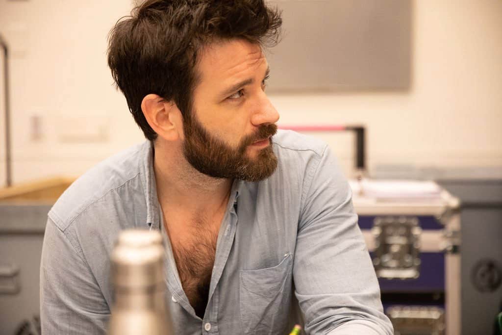 コリン・ドネルのインスタグラム：「Probably thinking about lunch • #AlmostFamous #Musical #Stillwater #russelhammond • Photo by: @rob.colletti」