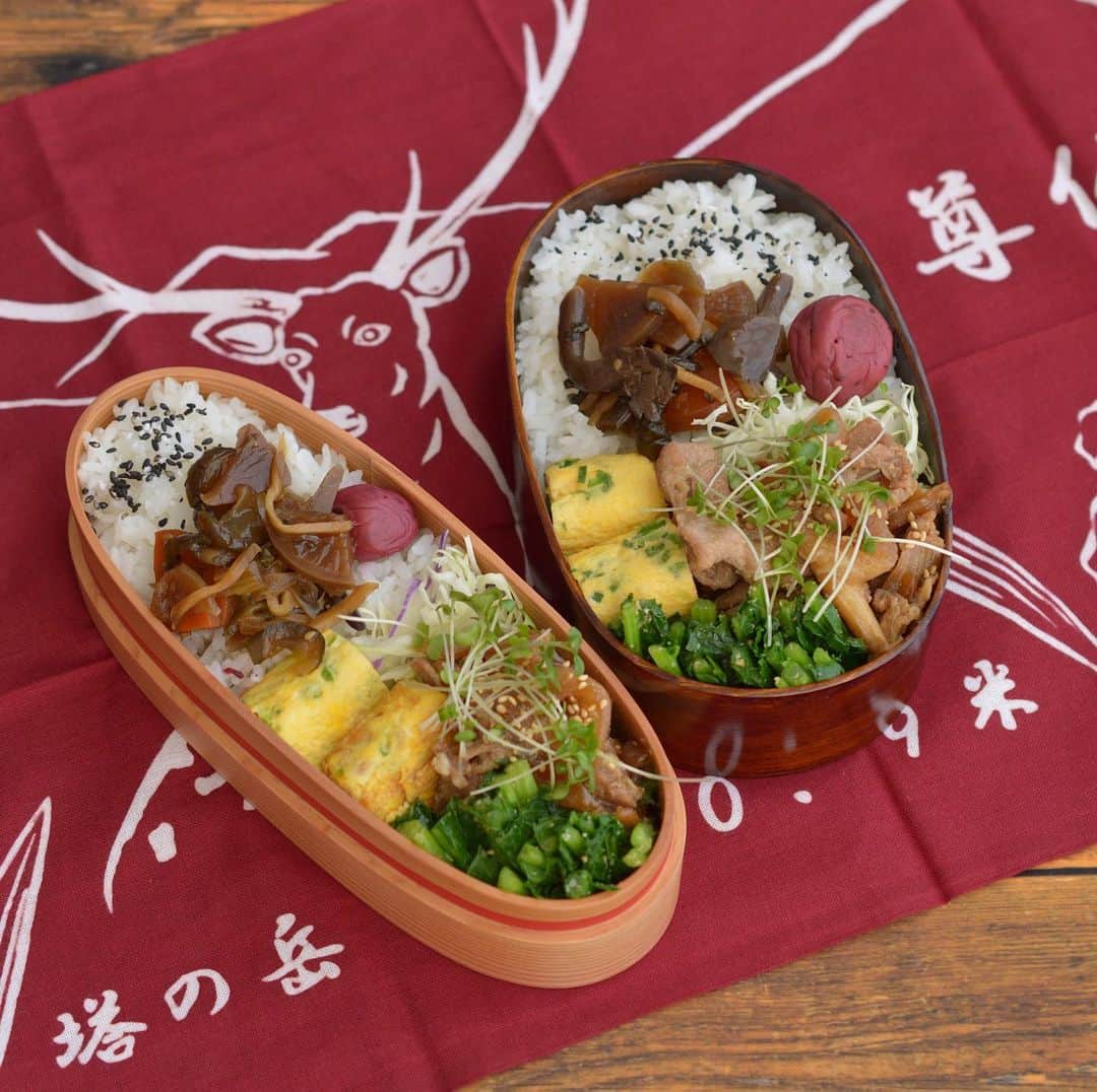 yukiyoさんのインスタグラム写真 - (yukiyoInstagram)「2019.12.9* ・ 今日のお弁当 梅干しと月山漬ご飯 ネギ入り出汁巻 生姜焼き 油菜ごま和え ・ ・ 困った時の生姜焼き弁当 下味冷凍助かるわ ・ ・ 土日は丹沢・塔の岳に登ってきました。 手ぬぐいは山小屋のやつ。 ・ 昨晩帰ってから仕込みなんて出来るはずもなく まぁこんな感じで良いよね笑 ・ ・ 今回はけんさんも車で一緒に行きまして 彼はテニス 私は友達と山で別行動 ・ それもなかなか面白かった☺︎ ・ ・ #お弁当 #obento #bento #lunch #lunchbox #onthetable #japanesefood #暮らし #曲げわっぱ #豊かな食卓 #lin_stagrammer #ロカリ #フーディーテーブル #おうちごはんLover #マカロニメイト #IGersJP」12月9日 9時05分 - quiestla7