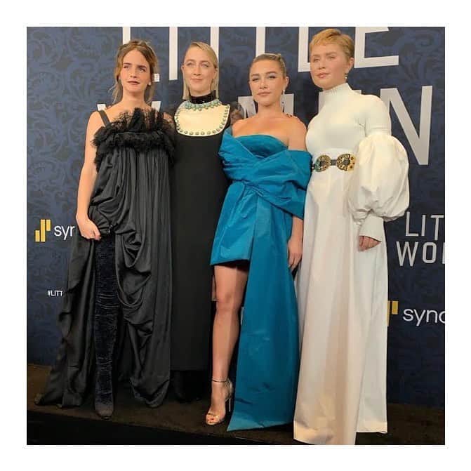 エマ・ワトソンのインスタグラム：「The March sisters are back together @littlewomenmovie. Thank you so much @balenciaga and @demnagvasalia ~」