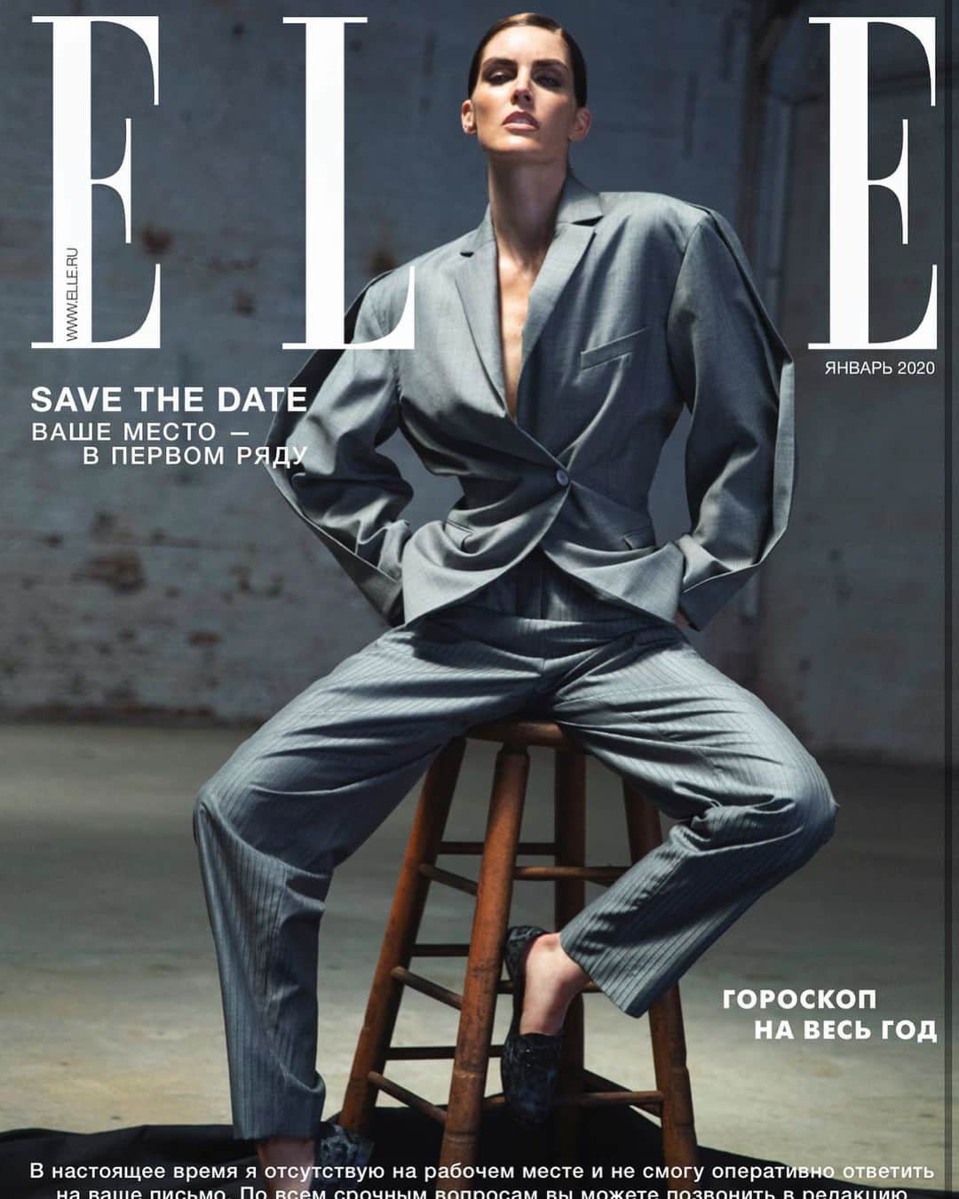 ヒラリー・ローダのインスタグラム：「Bossy ✨ First cover of 2020 @elle_russia shot by @davidbellemere thank you team! ♥️」