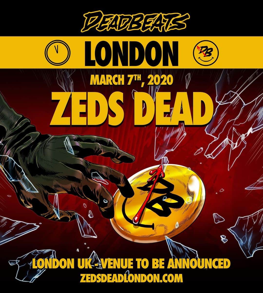 Zeds Deadさんのインスタグラム写真 - (Zeds DeadInstagram)「LONDON! We are coming back on March 7th with some Deadbeats 🇬🇧 sign up for more info www.zedsdeadlondon.com」12月10日 1時44分 - zedsdead