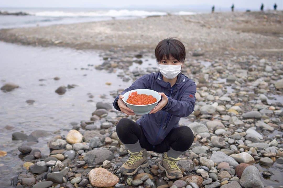 スーパーナブラのインスタグラム：「． ． 秋の北海道旅で食べたイクラ一気に！ ． もうすぐ2019年も終わりますが 今年一番感動した食事が❶です ． ❷ 鮭釣りの昼休憩でイクラ定食 ． 鮭が釣れることを願って食べました ❸ 道の駅で鮭の親子丼 ❹ 翌日も同じ道の駅でイクラ丼 ❺ 函館の朝市で海鮮丼 ❻ 知床のホテルで鮭の親子丼 ❼ 道の駅でイクラ入りカニ丼 ❽ 札幌の居酒屋で酒とイクラ ❾ 旅後半はイクラを抱えて旅していたので ． セイコーマートのカツ丼のカツだけ食べて ． イクラ丼にしました ❿ セイコーマートのカルボナーラに ． イクラを入れたらうまかった😳！ ． ． ⚠️おしらせ⚠️ YouTubeに鮭釣り動画を投稿しています YouTubeからスーパーナブラで検索か Instagramの自己紹介欄中のURLから ぜひみてくださいね💕 ． #鮭#イカ#エギング#青森#北海道#札幌 #東北#風景#海#温泉#旅館#ホテル #グルメ#露天風呂#GW#車中泊 #景色#釣り#ブラックバス#マグロ #発見#おでかけ#女子旅#ツーリング#魚 #自然#釣り#釣りガール#YouTube#旅 ． 昨日のInstagramとYouTubeのコメントに ご返信中のためコメントオフにしています」