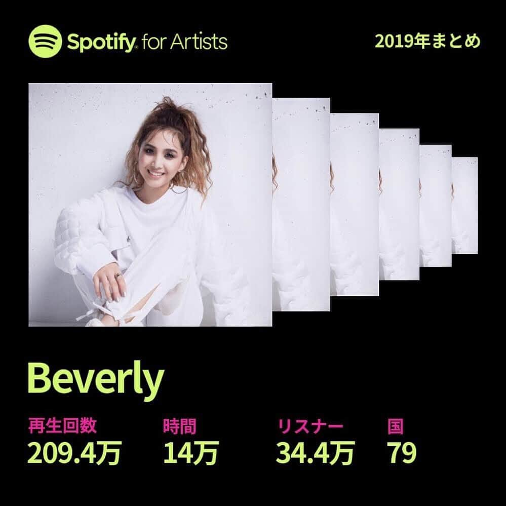 Beverlyさんのインスタグラム写真 - (BeverlyInstagram)「Wow! You guys are amazing. Thank you for listening to my songs on @spotifyjp @spotify  My dreams really are coming into reality.  2020もたくさんのすてきな曲をとどけられるように頑張ります！♾✨ #ビバリー #beverly #spotify #playlist #spotifywrapped #spotifypremium #INFINITY #尊い」12月9日 18時22分 - beverly_official_