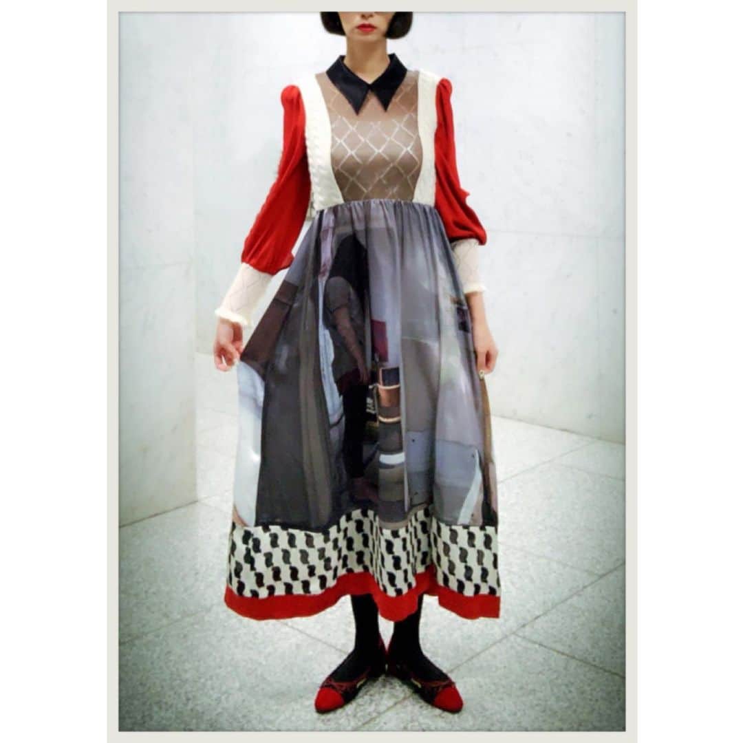 のインスタグラム：「2019.12.09 👗 #undercoverjuntakahashi  #undercover 👠#LeTalon #着飾る愉しみ #fashion  ホラーなワンピース👻」