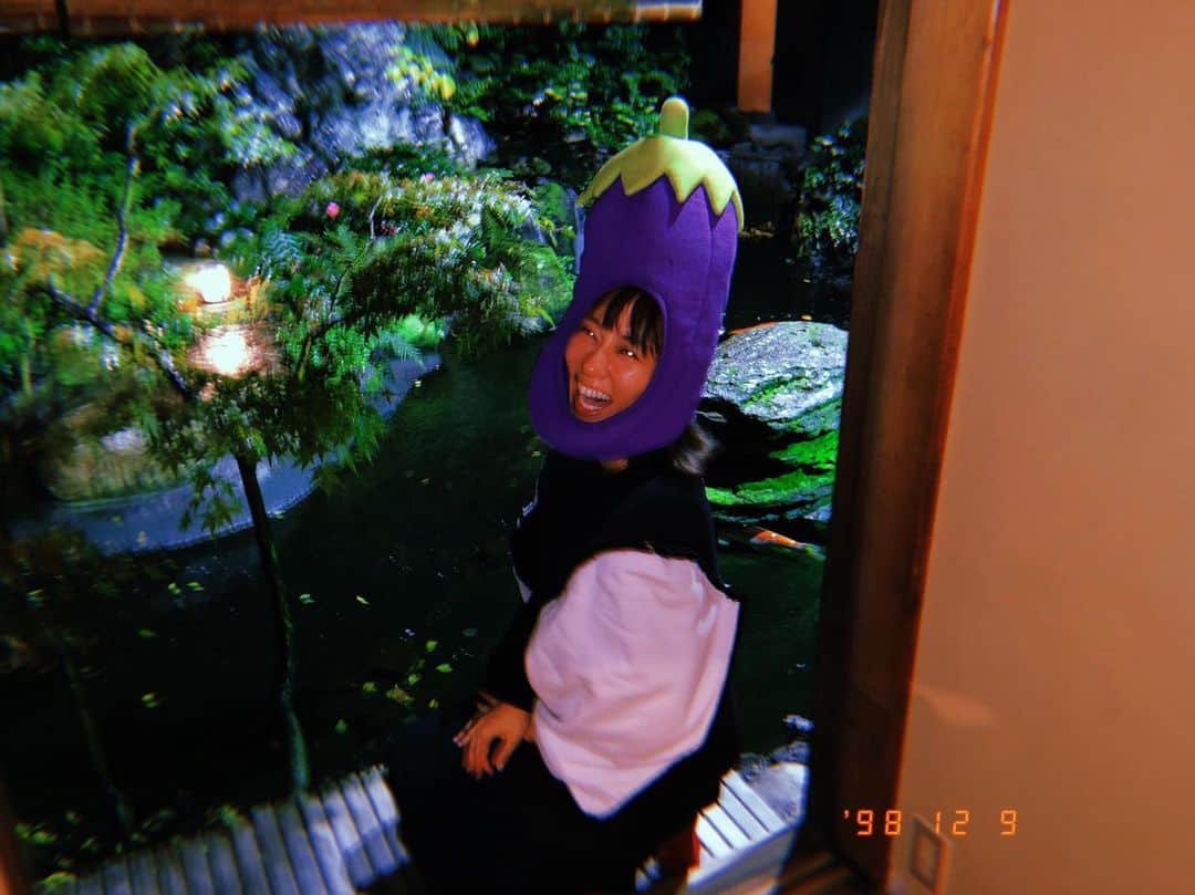 水川あさみのインスタグラム：「茄子になって目からビーム」