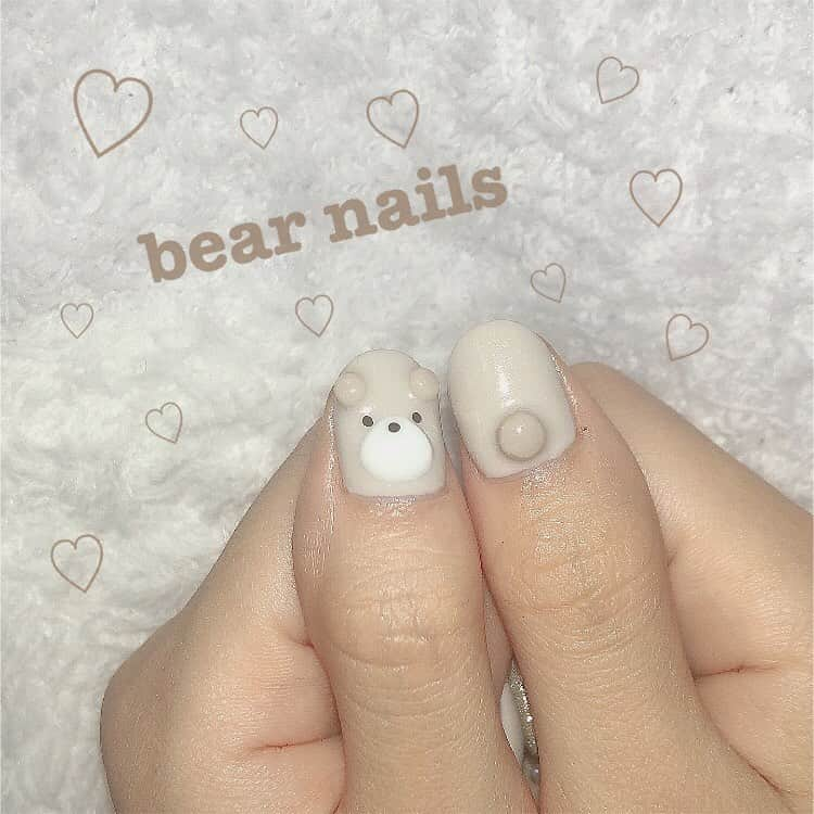 前田彩佳さんのインスタグラム写真 - (前田彩佳Instagram)「🐻new nail🐻﻿ ﻿ ＊＊＊＊＊＊＊＊＊＊﻿ ﻿  #ニューネイル #newnail #くまネイル  #bearnails #冬ネイル #ブラウンネイル」12月10日 0時05分 - _ayaka1218