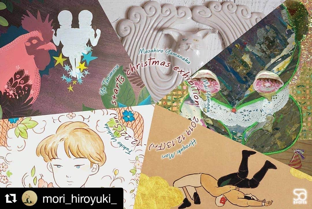磯部正文のインスタグラム：「以前 新日本プロレスのYOH選手を通じて知り合った絵の先生 森さんが12/13-12/22に共同展を開催☆ 森さんと僕のコラボ作品  森さんとYOH選手のコラボ作品も並びます 六本木のs+artsにて!! #Repost @mori_hiroyuki_ (@get_repost) ・・・ . 今年最後の展示はこちら！！ . 「s+arts christmas exhibition」 . これまで新日プロレスのROPPONGI 3Kを描かせていただいて、ついに六本木に上陸です！！ 今回は初のコラボ作品も計画中。 全力で楽しんでいきます！！ . ーーーーーーーーーーーーーーーーー 「s+arts christmas exhibition」 ・12.13(Fri)～12.22(Sun)  会期中無休 ・12:00-19:00（最終日.17:00まで） ・会場： s+arts ・https://www.splusarts.com/  ーーーーーーーーーーーーーーーーー . #森博幸 #mori_hiroyuki #masked_moridrian #日本画 #japanesepainting #絵画 #作品 #アート #art #プロレス #prowrestling #splusarts #christmasexhibition #六本木 #roppongi #tokyo #japan」