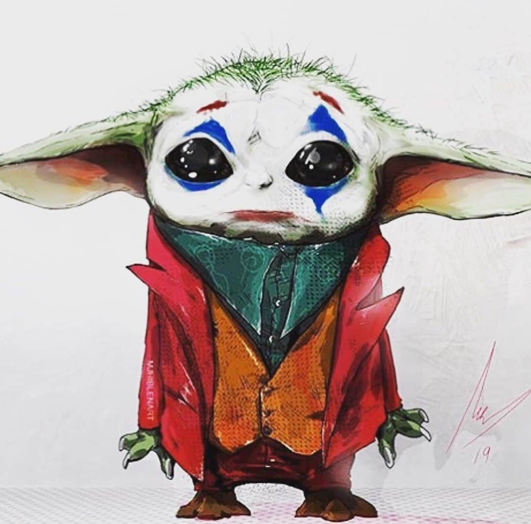 トッド・フィリップスのインスタグラム：「“Is it just me or is it getting cozier out there?” Thanks to the comment section I found the artist in about 9 seconds. @mjhiblenart  #joker #babyyoda」