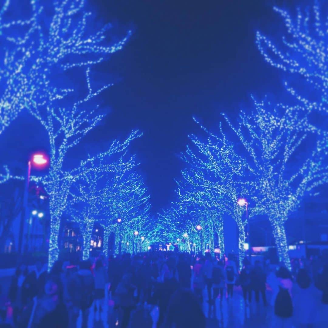 antenna* officialのインスタグラム：「#渋谷 の#公園通り と#代々木公園 を青一色に染める#青の洞窟 💫代々木公園内には、青いスパークリングワインや青いレモネードが楽しめる#blueparks も🍾真っ青な幻想的な世界は、どこを撮っても映えますね🥰﻿ ﻿ ﻿ 400誌以上の雑誌・WEBコンテンツが無料で読める#キュレーション #アプリ #antenna_JP では、このほかにも各地の#イルミネーション をご紹介しています🎄✨」