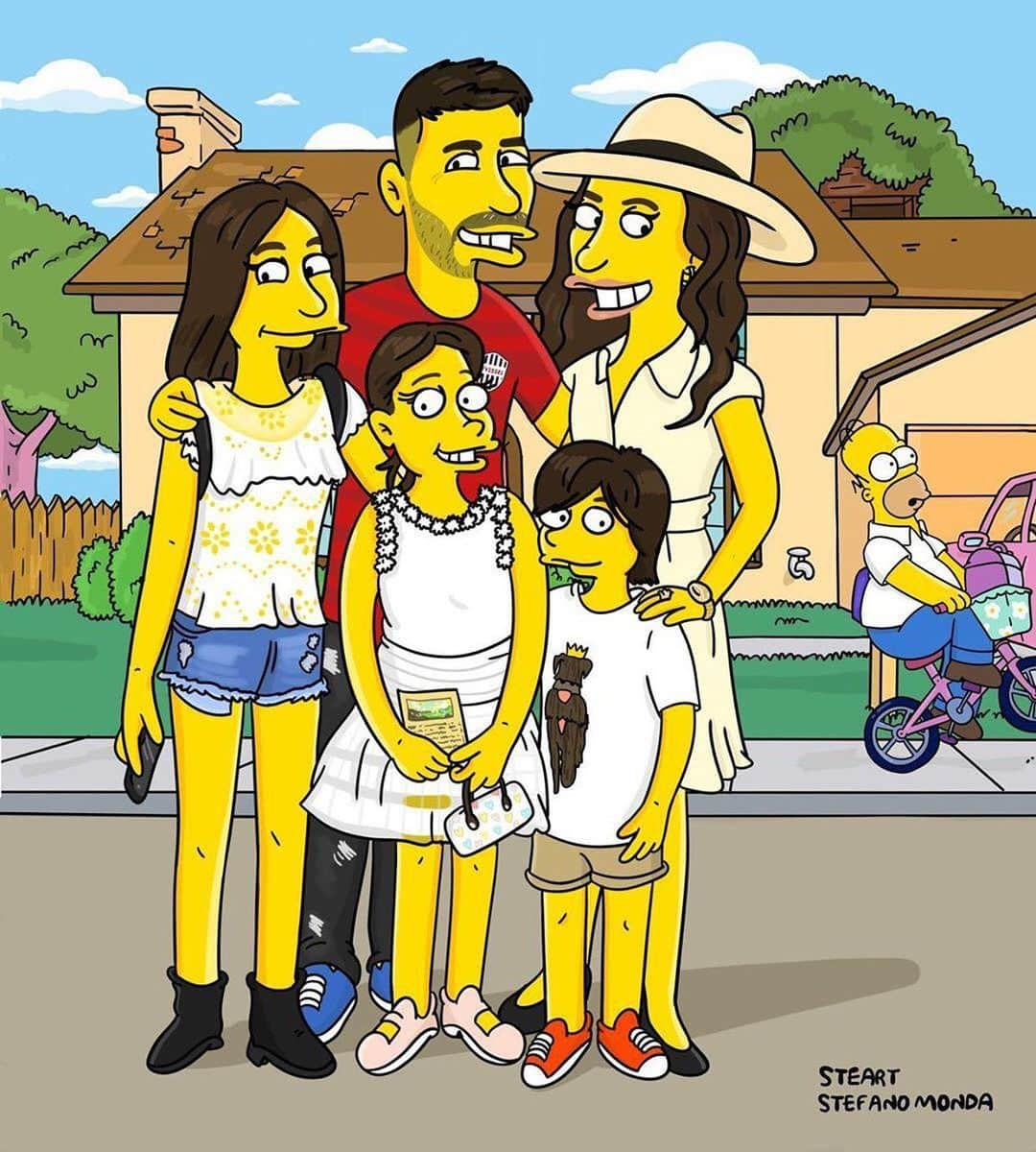 ダビド・ビジャさんのインスタグラム写真 - (ダビド・ビジャInstagram)「Thanks @steart__ !!! @raquel_jointhegang @brunosaltor #simpsons #family」12月10日 18時10分 - davidvilla