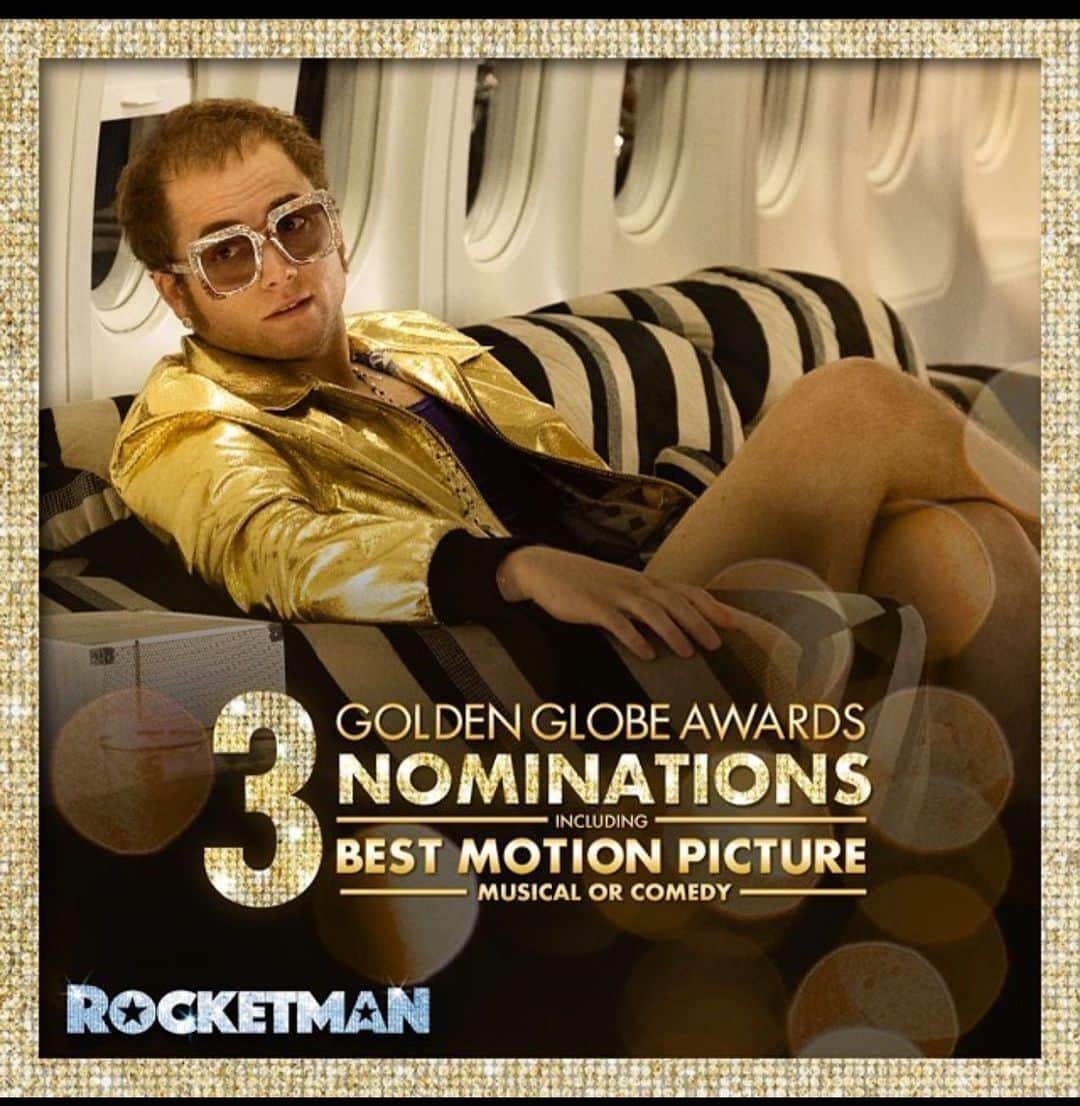 クラウディア・シファーさんのインスタグラム写真 - (クラウディア・シファーInstagram)「Congratulations! @rocketmanmovie has received three @goldenglobes nominations including Best Picture - Musical or Comedy, Best Actor - Musical or Comedy for @taron.egerton and Best Original Song, “I’m Gonna Love Me Again” 💫」12月11日 4時18分 - claudiaschiffer