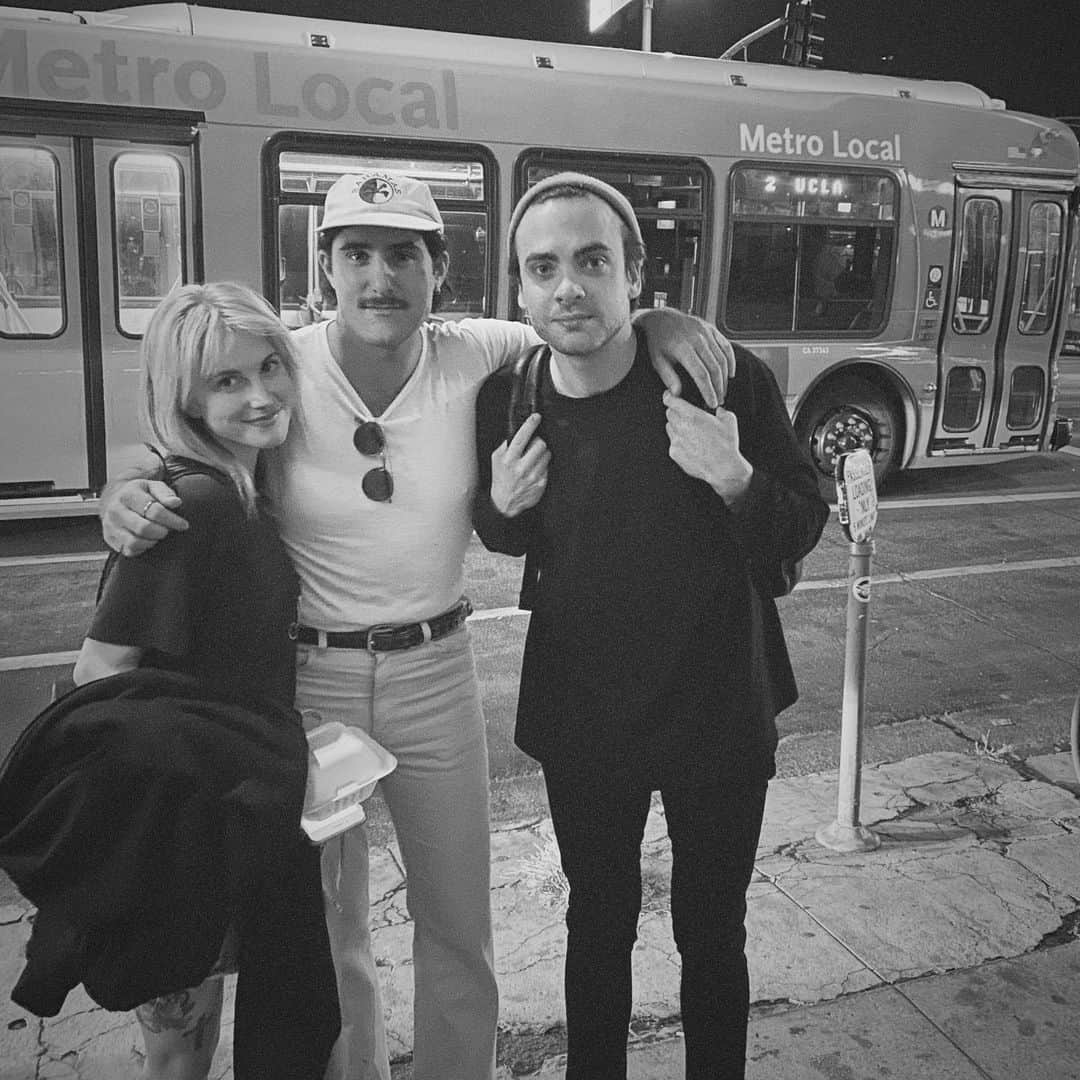 Paramoreのインスタグラム：「happy holidays and stuff from the kids who stuck together. from post-school carpools to and from band practice... to traveling the world to play our songs. even to flying across the country to support each other in our own respective adventures. we’ve known each other through every phase of life thus far... still so much more to go! 6 months from now all 3 of us will be in our 30’s. not sure how that happened.  we should also say thanks to you, while we’re here, for carrying the torch for the band and believing in all the ways we’ve found to create.  we love us and we love you too. . photo by our manager of 15 years: dad mercado」