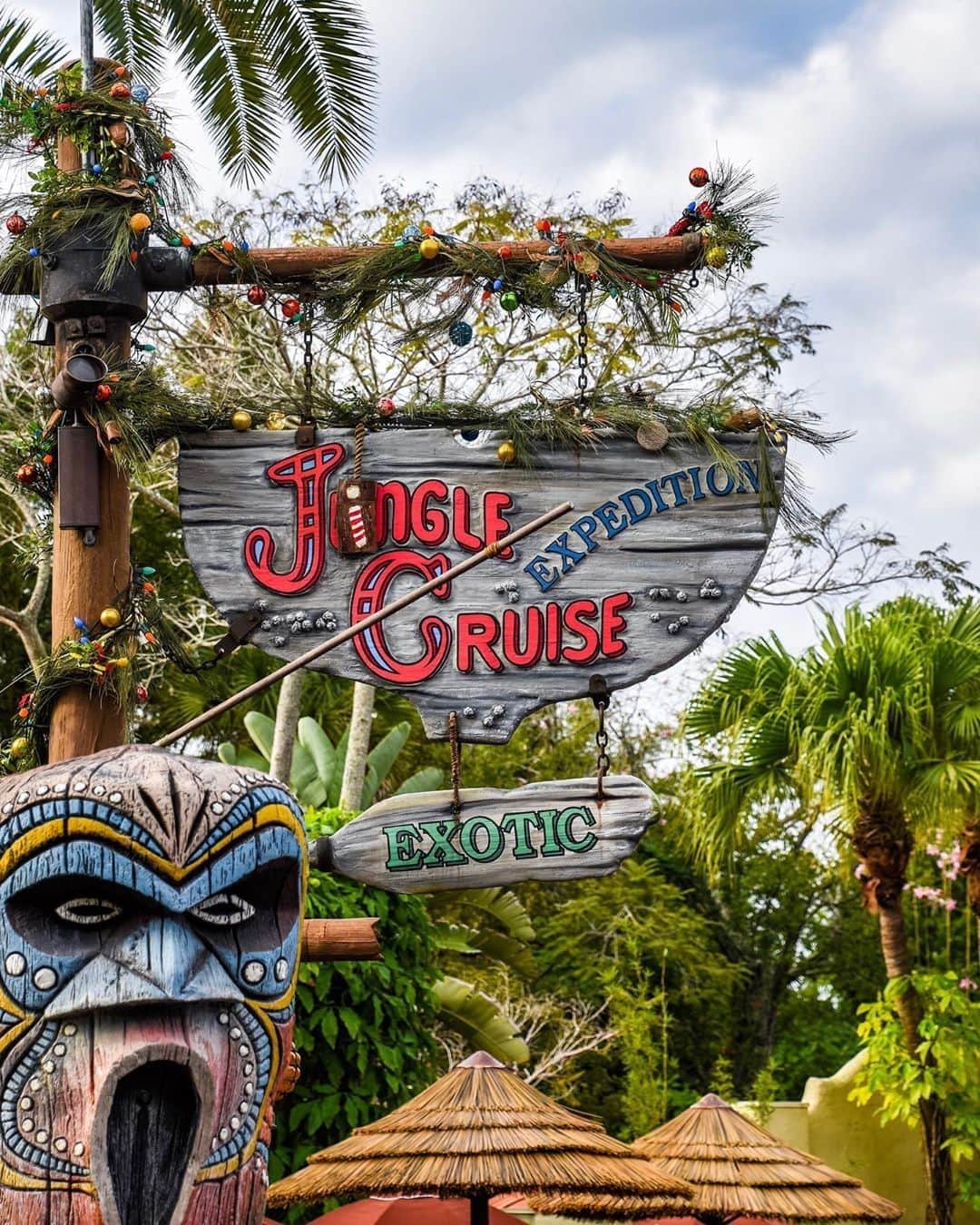 Walt Disney Worldのインスタグラム：「Jungle all the way! 🔔🌴🎄 #DisneyHolidays #WaltDisneyWorld (📷: @themeparkalex)」